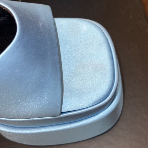 Used Once Versace Blue Medusa Aevitas Platform Heeled Sandals Size 37 - Picture 16 of 16